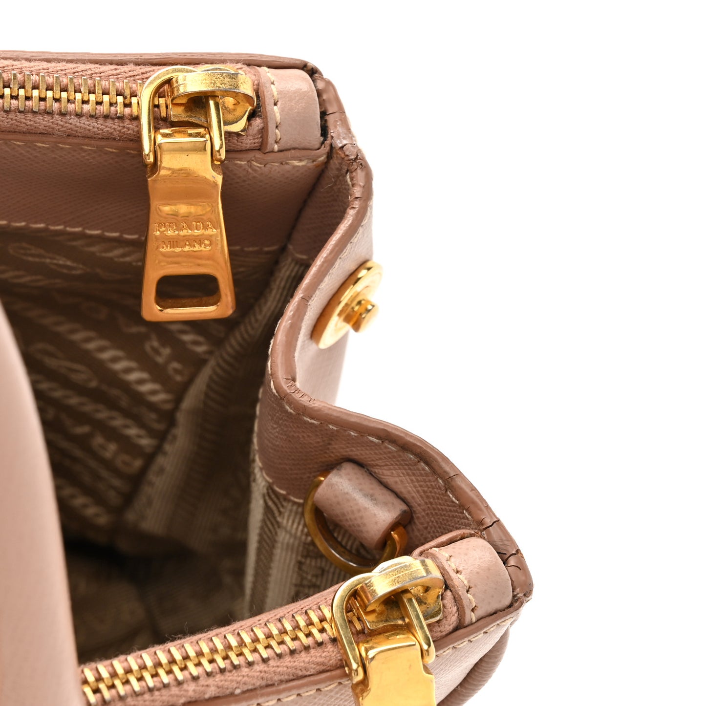 Saffiano Small Galleria Double Zip Tote Cammeo
