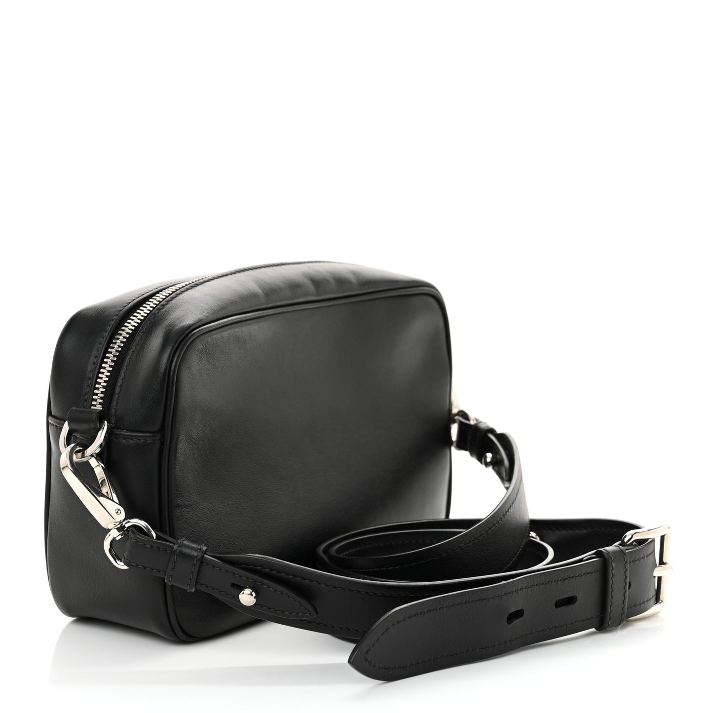 City Calf Banana Print Camera Bag Black Fuchsia