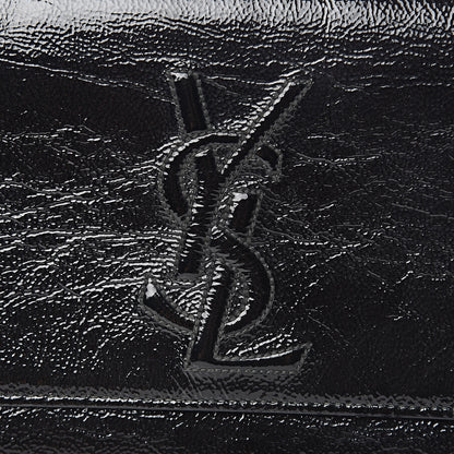 Saint Laurent Textured Patent Monogram Large Belle De Jour Clutch Black 7 of 7