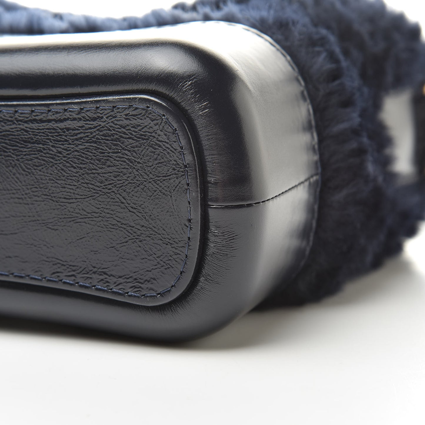 Shearling Small Gabrielle Hobo Navy