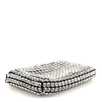 Alexander Wang Mesh Crystal Rhinestone Nano Heiress Shoulder Bag Black Silver 4 of 9