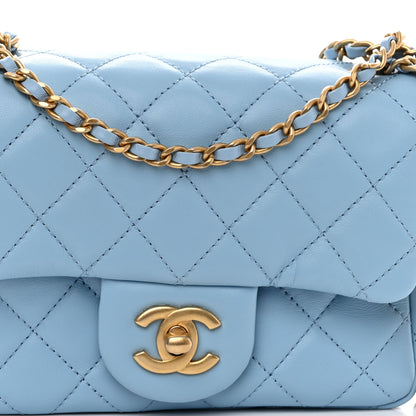 Chanel Lambskin Quilted Mini Pearl Crush Flap Light Blue 8 of 11