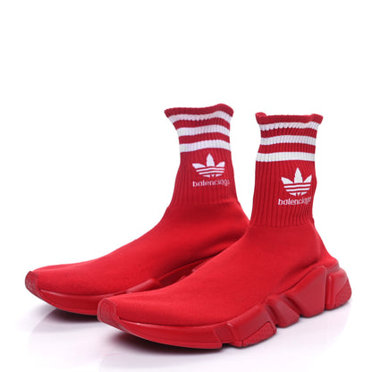 Balenciaga X ADIDAS Neoprene Knit Mens Speed 3.0 Sneakers 41 Red 3 of 7