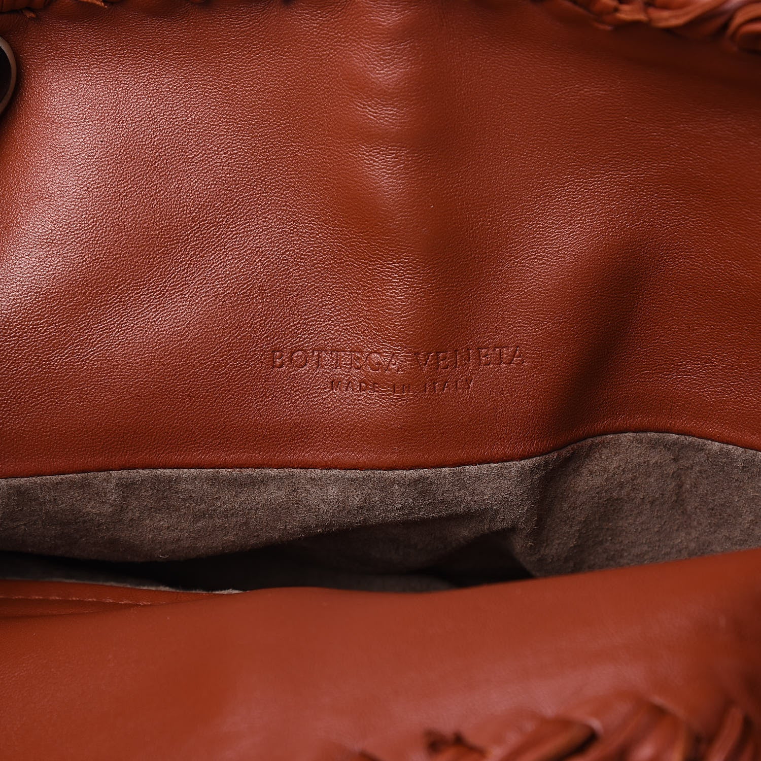 Bottega Veneta Nappa Intrecciato Large Fringe Shoulder Bag Rust 8 of 11