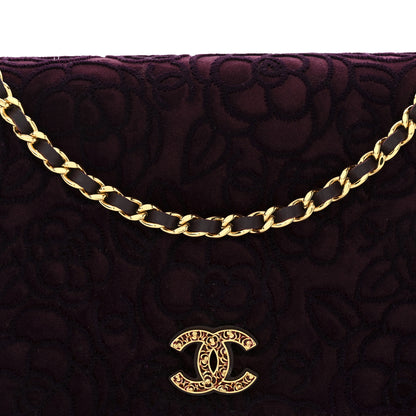 Chanel Velvet Metiers D'Art Wallet On Chain WOC Burgundy 9 of 12