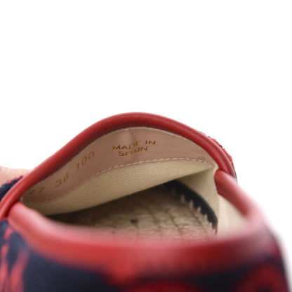 Gucci Terry Cloth GG Monogram Espadrilles 36 Blue Red 9 of 10