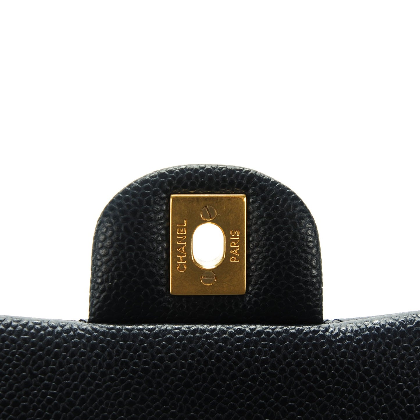 Caviar Quilted Mini Square Flap Navy