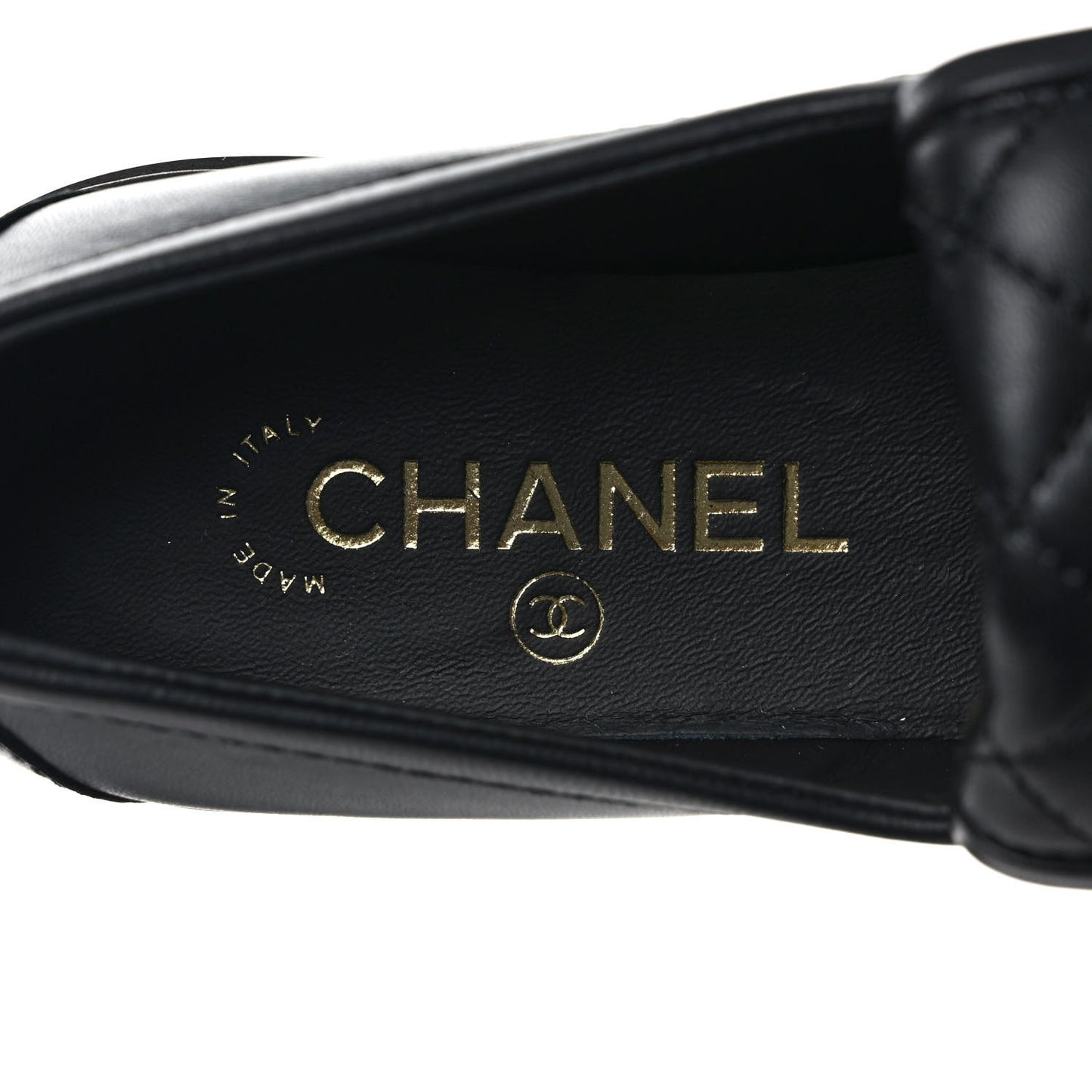 Lambskin Quilted CC Turnlock Loafers 36.5 Black