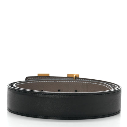 Hermes Swift Epsom 24mm Mini H Belt 90 Black Etoupe 2 of 6