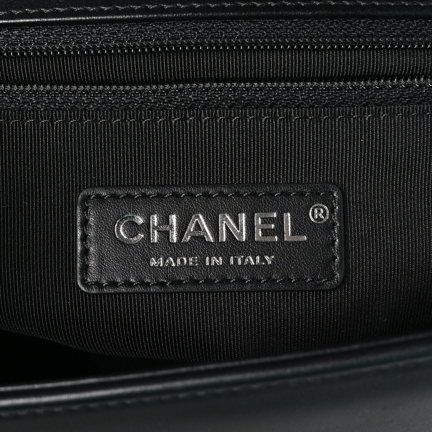 Calfskin Chevron Quilted New Medium Boy Flap Black