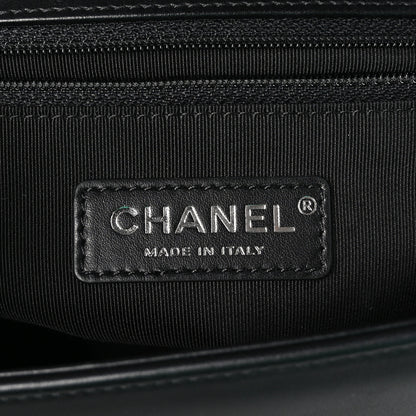 Chanel Calfskin Chevron Quilted New Medium Boy Flap Black 6 of 10