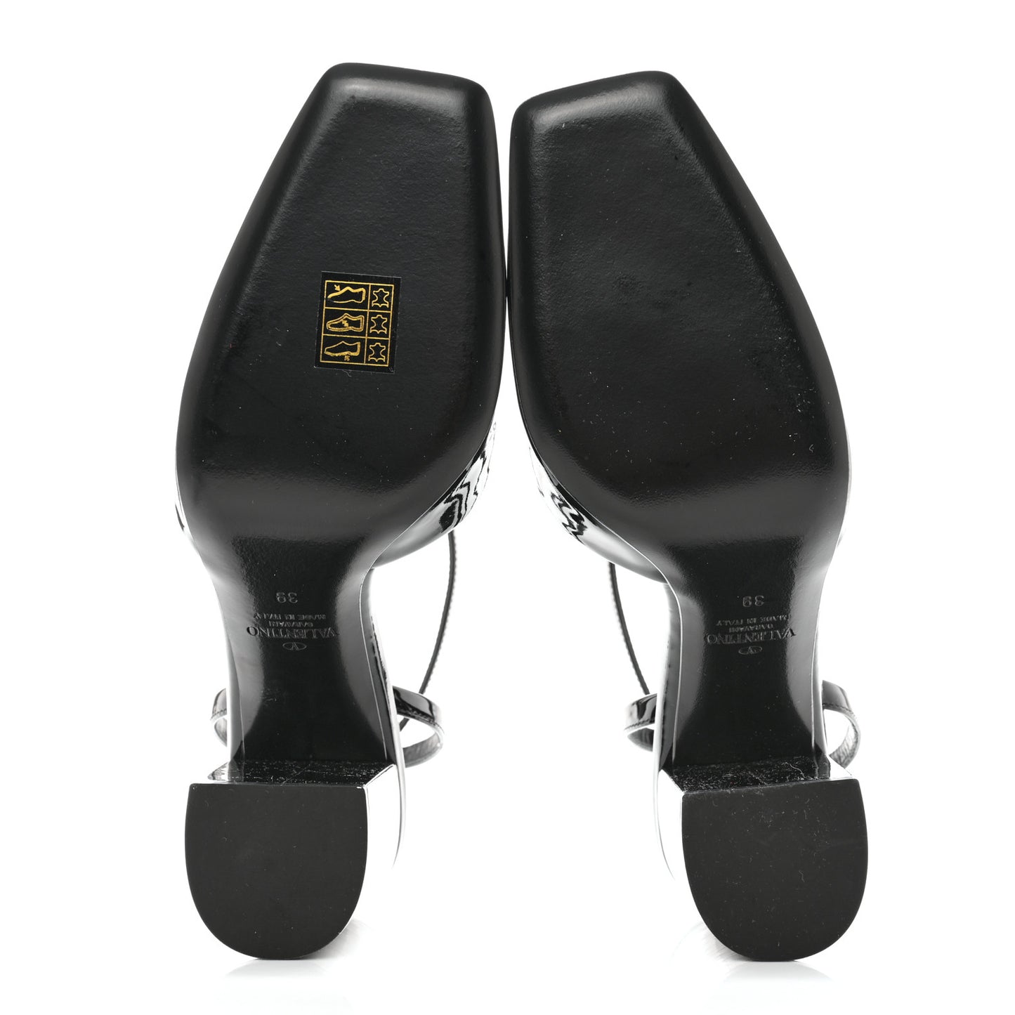 Patent Tonal One Stud Ankle Strap 90mm Block Heel Pumps 39 Black