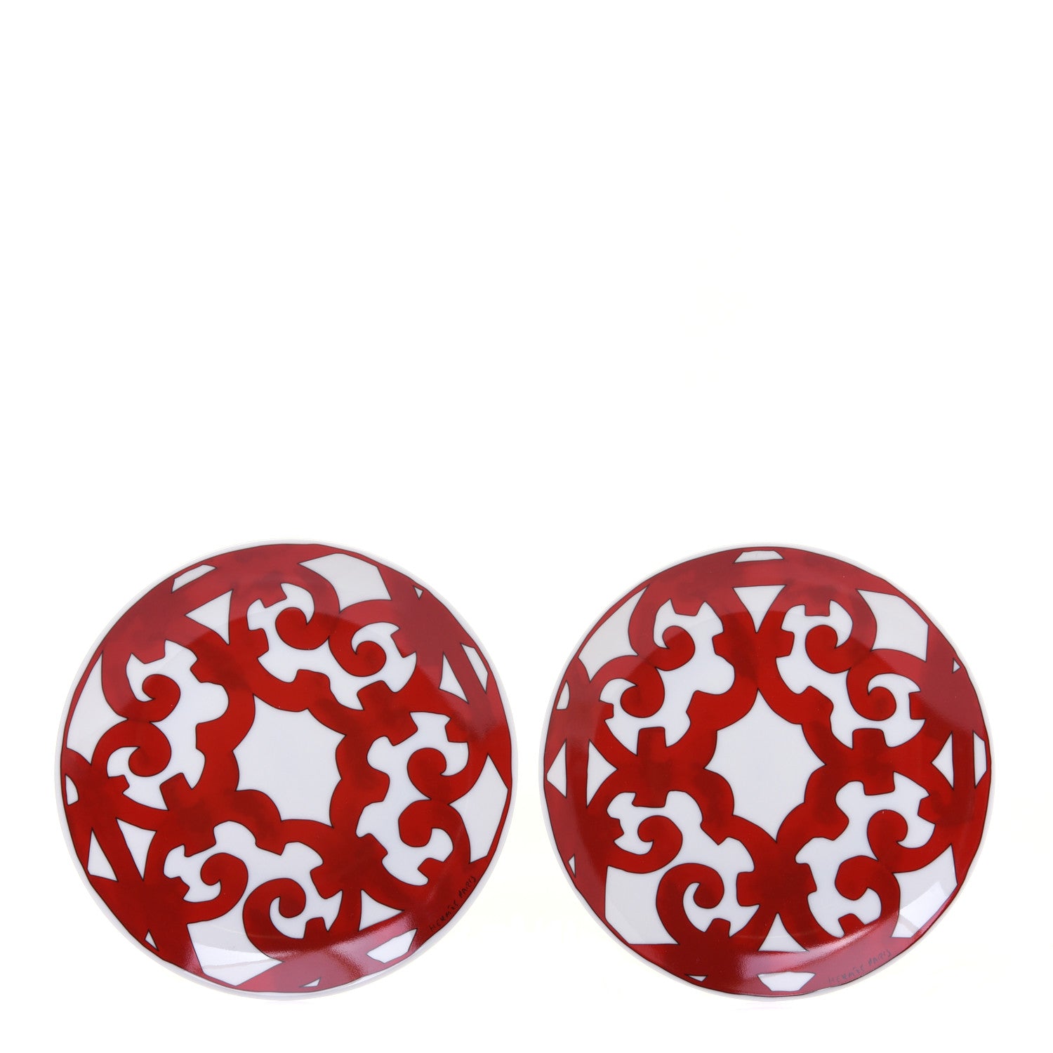 Hermes Porcelain Balcon du Guadalquivir Plate Set of 2 1 of 7