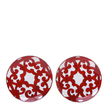 Hermes Porcelain Balcon du Guadalquivir Plate Set of 2 1 of 7