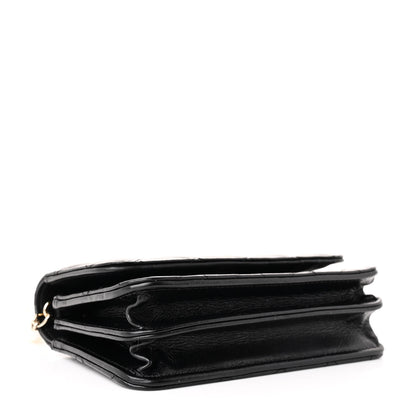 Chanel Calfskin Quilted Mini Maxi Pearls Wallet On Chain WOC Black 4 of 12