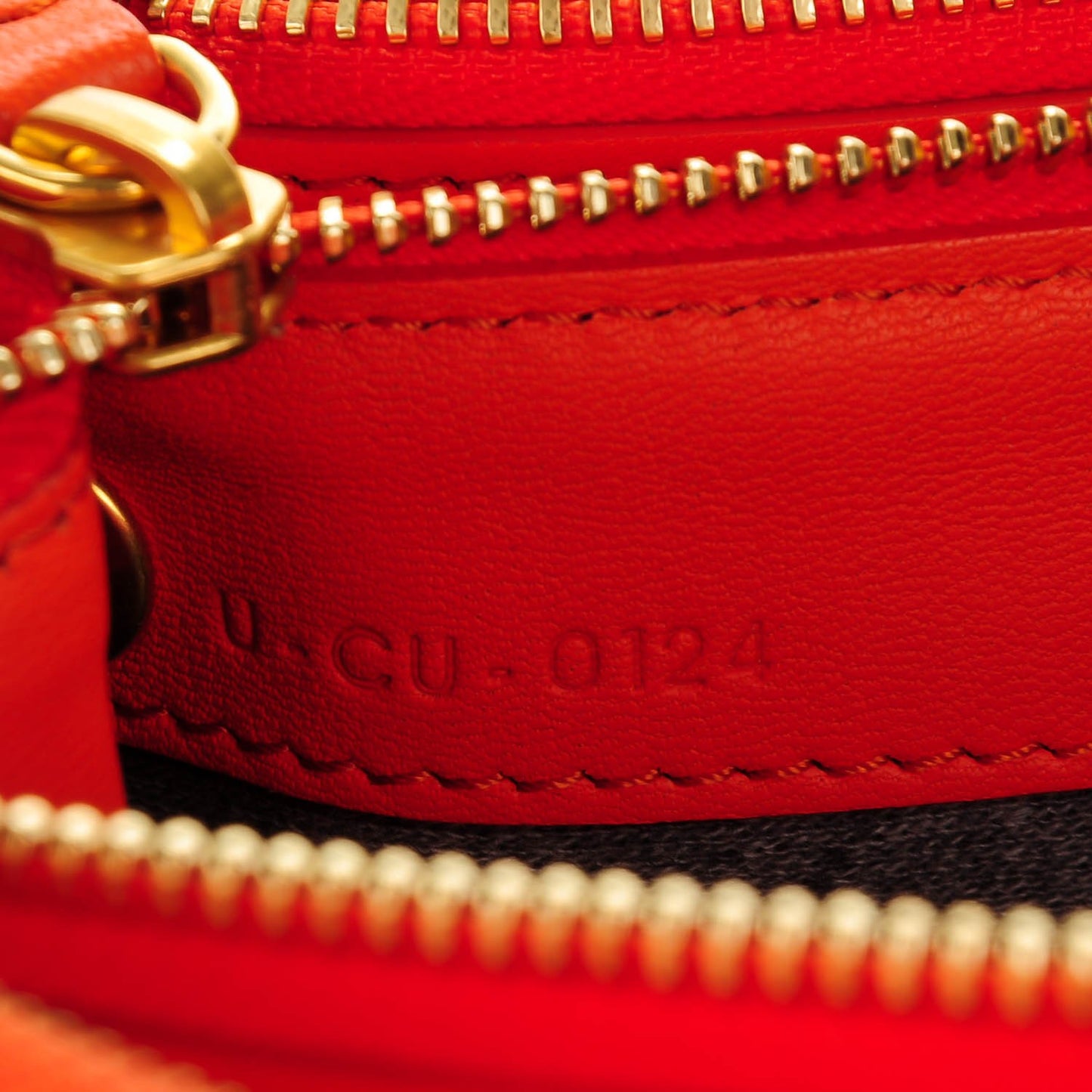Lambskin Large Trio Crossbody Bright Orange
