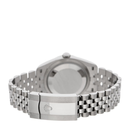Rolex Stainless Steel 18K White Gold Diamond 36mm Oyster Perpetual Datejust Watch Black 126234 3 of 5