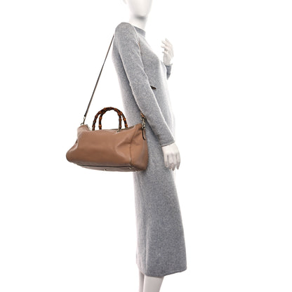 Gucci Calfskin Medium Bamboo Shopper Boston Camelia 2 of 10