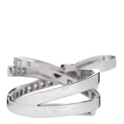 Chanel 18K White Gold Diamond Ruban Split Ring 49 5 3 of 5