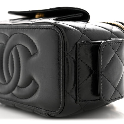 Chanel Lambskin Quilted Polly Pocket East West Top Vanity With Chain Black 10 of 10