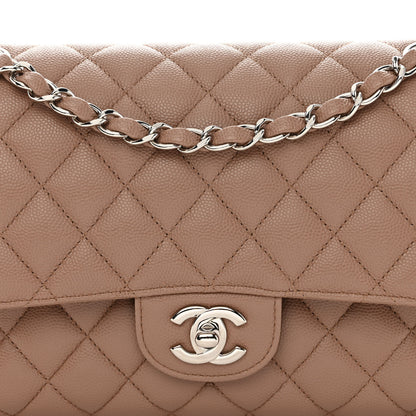 Chanel Caviar Quilted Medium Double Flap Beige 7 of 11