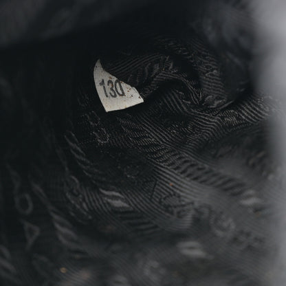 Prada Nylon Ruffle Velcro Cosmetic Pouch Black 7 of 7