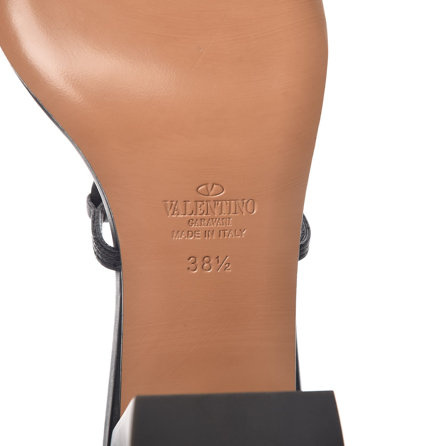 Valentino Garavani Calfskin Mask Embossed Gladiator Sandals 38.5 Brown Black 6 of 8