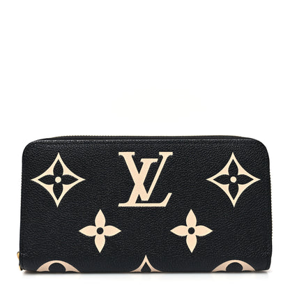 Louis Vuitton Empreinte Monogram Giant Zippy Wallet Black Beige 1 of 9