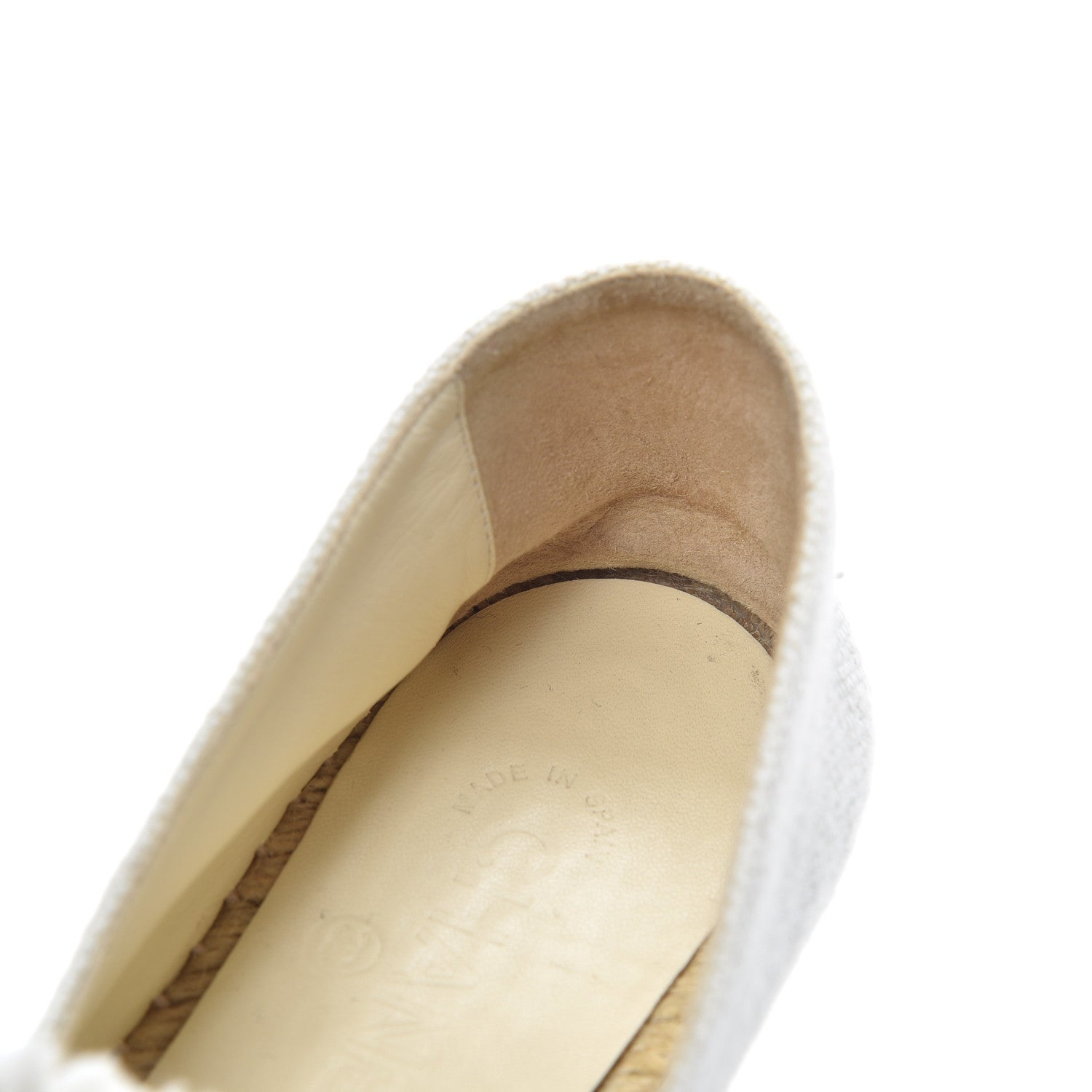 Chanel Linen CC Espadrilles 39 Beige Black 9 of 23