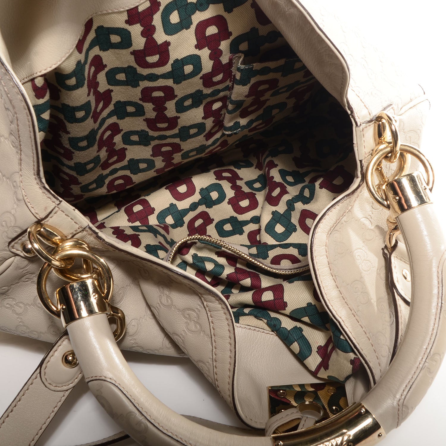 Gucci Monogram Medium Indy Hobo Ivory 5 of 9