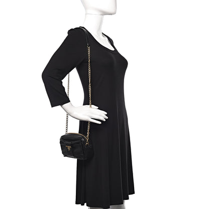 Prada Nappa Zippers Bow Clutch Black 2 of 9