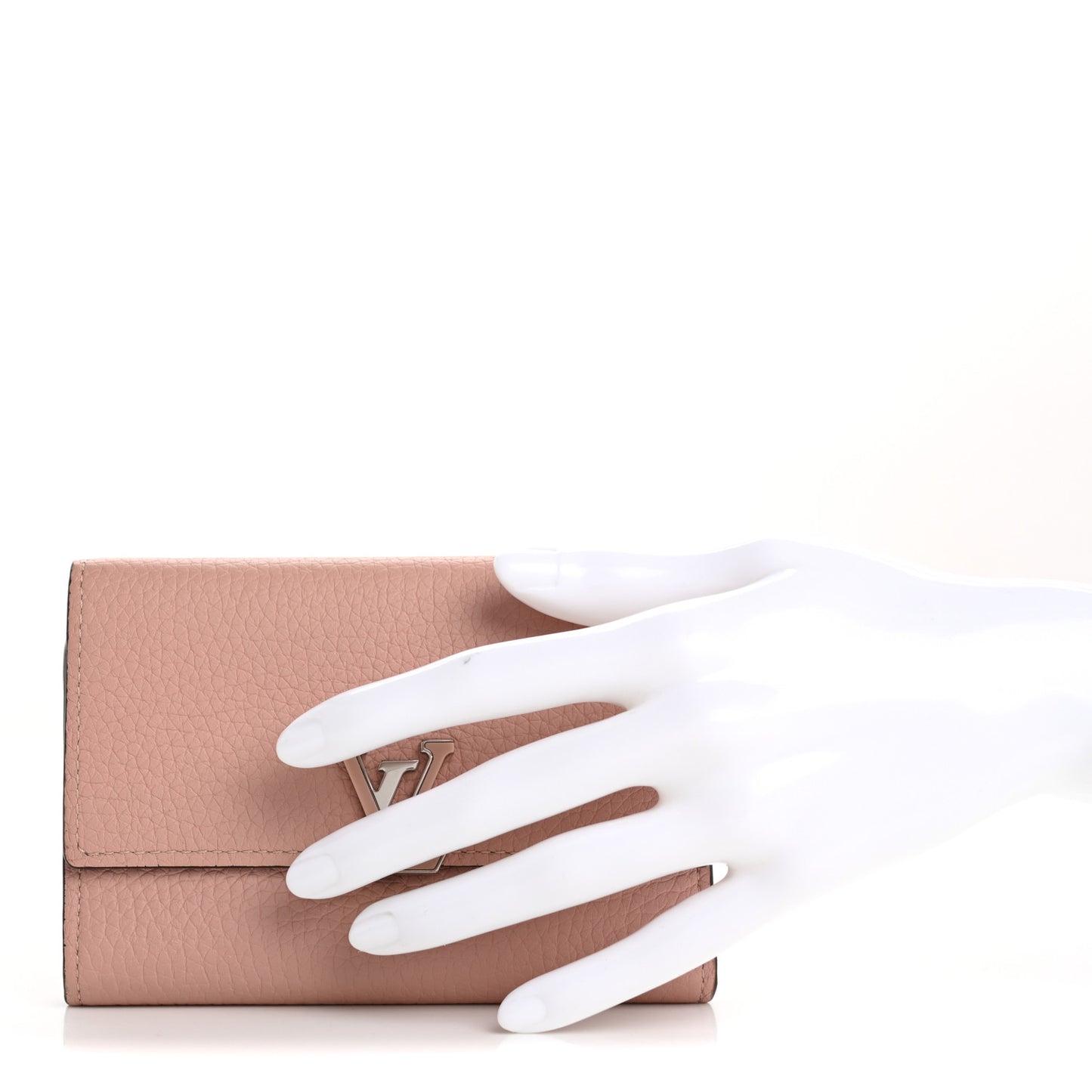 Taurillon Capucines Compact Wallet Magnolia