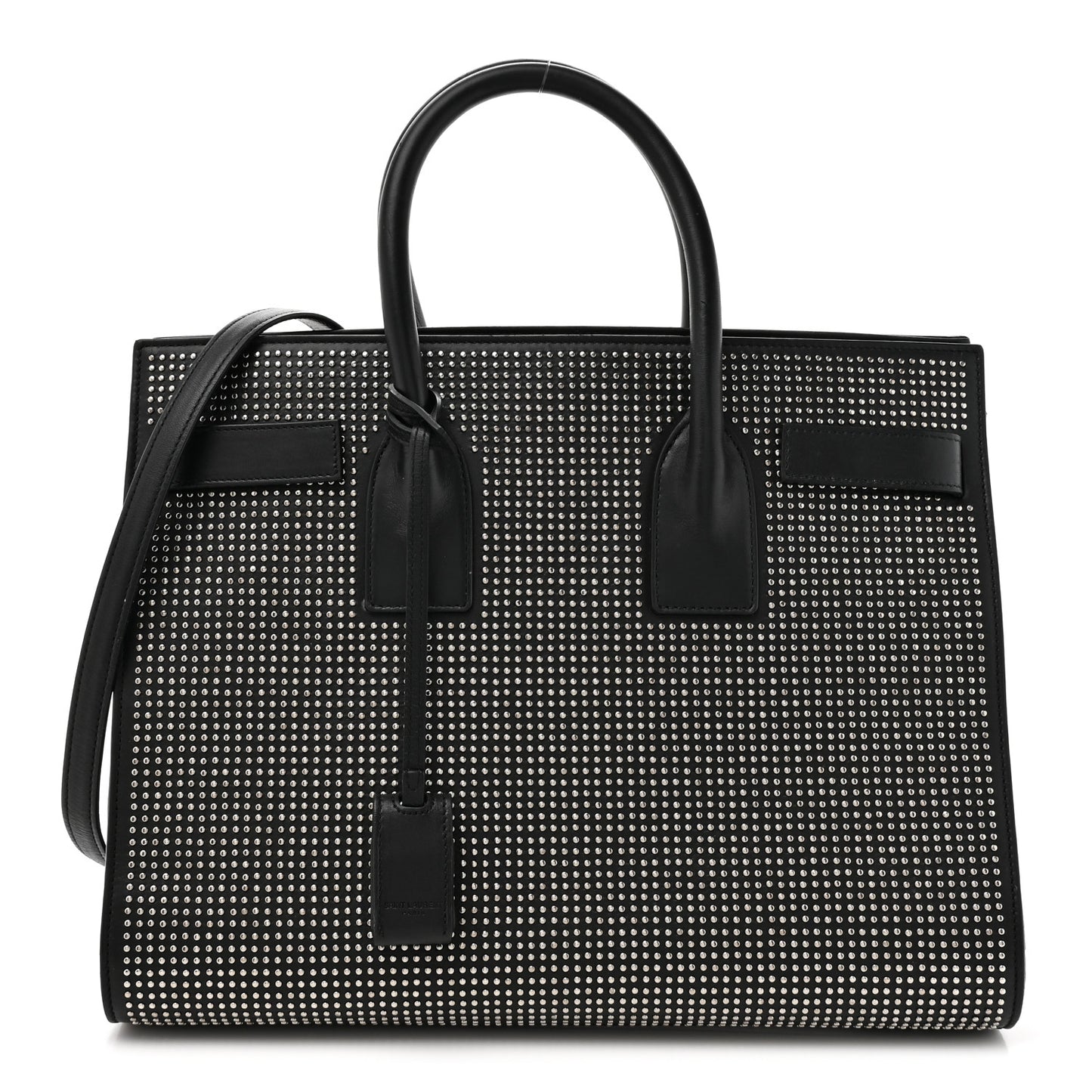 Calfskin Studded Small Sac De Jour Black