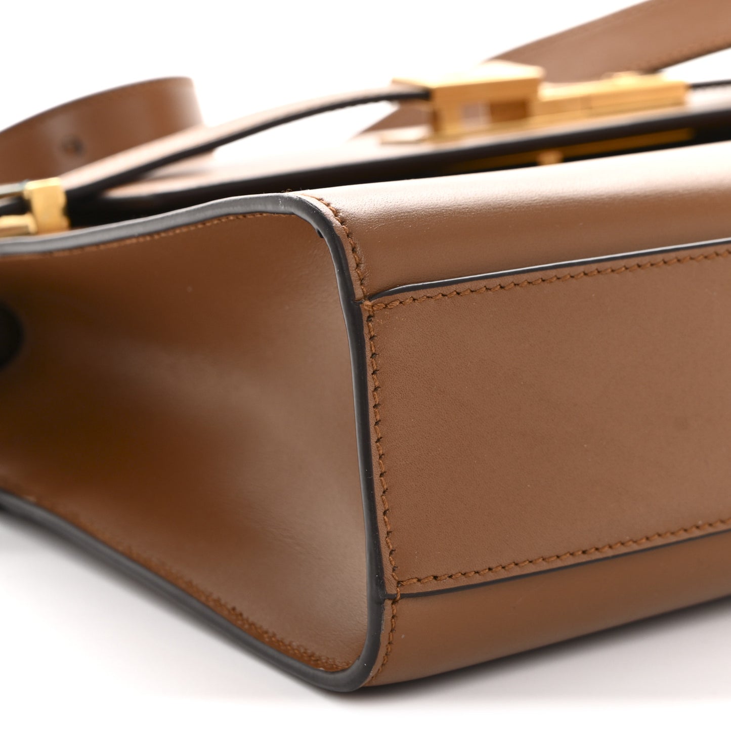 Smooth Calfskin Manhattan Shoulder Bag Brick
