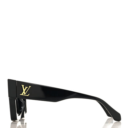 Louis Vuitton Acetate Swarovski Crystal Cyclone Sunglasses Z1578W Black 3 of 6