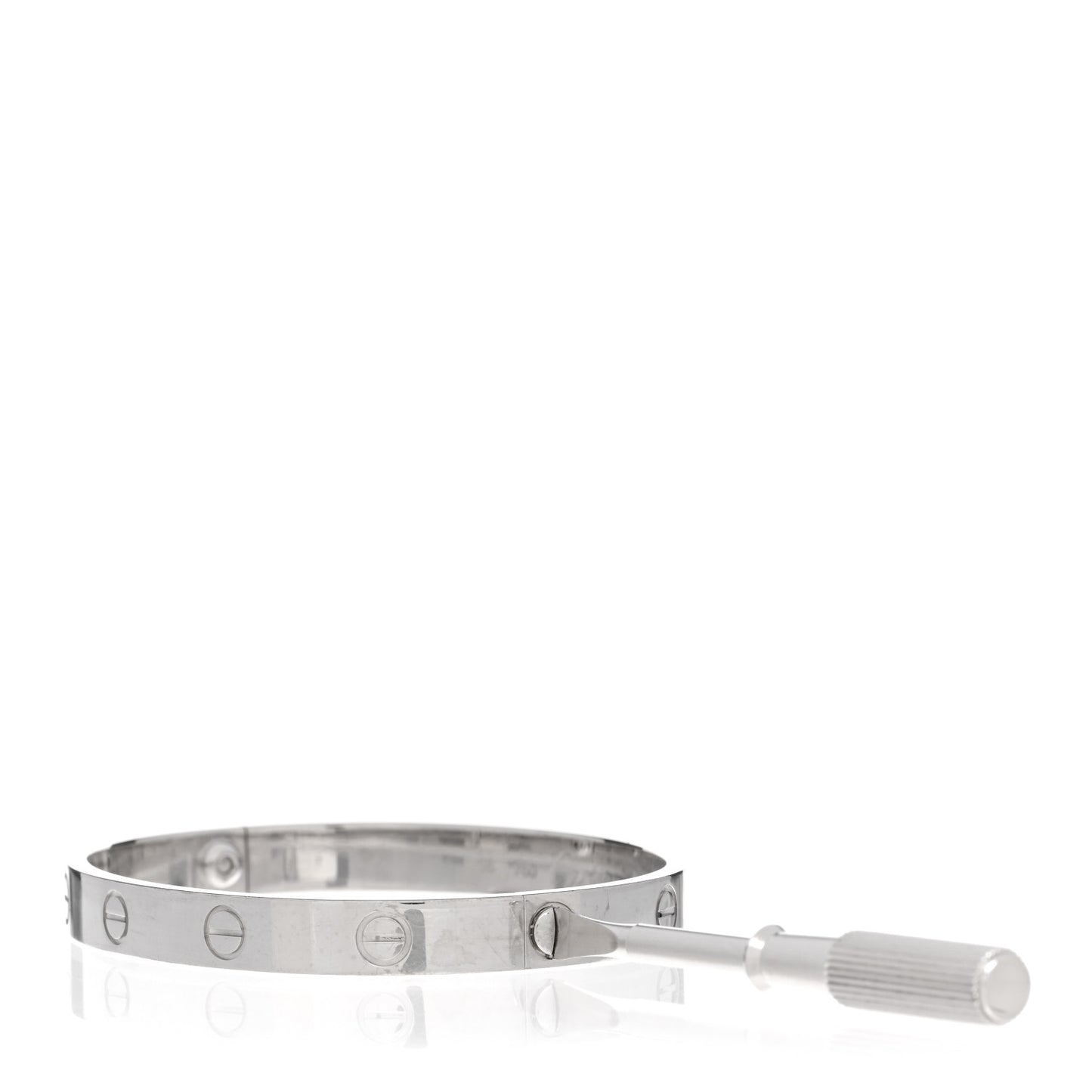 18K White Gold LOVE Bracelet 16