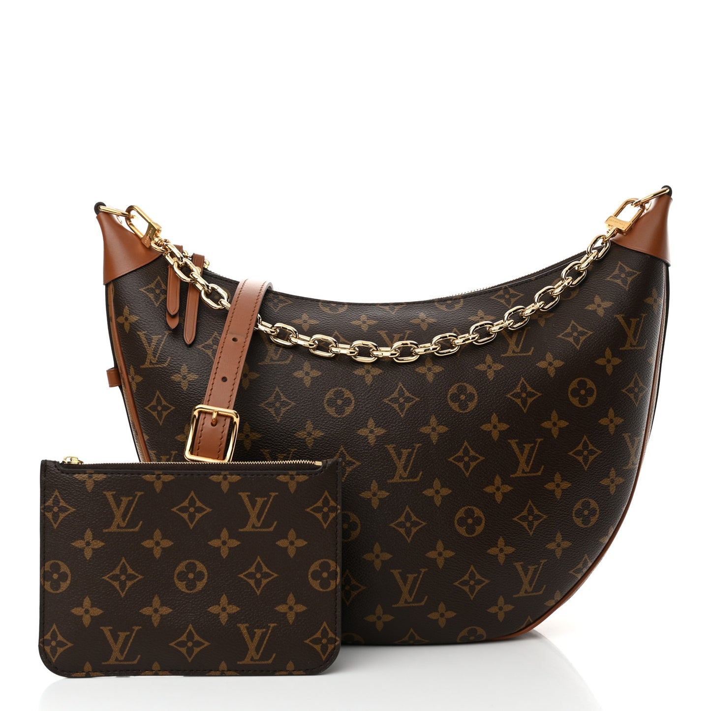 Reverse Monogram Loop Hobo