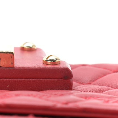 Dolce & Gabbana Lambskin Watersnake Embellished Lucia Shoulder Bag Red 16 of 19