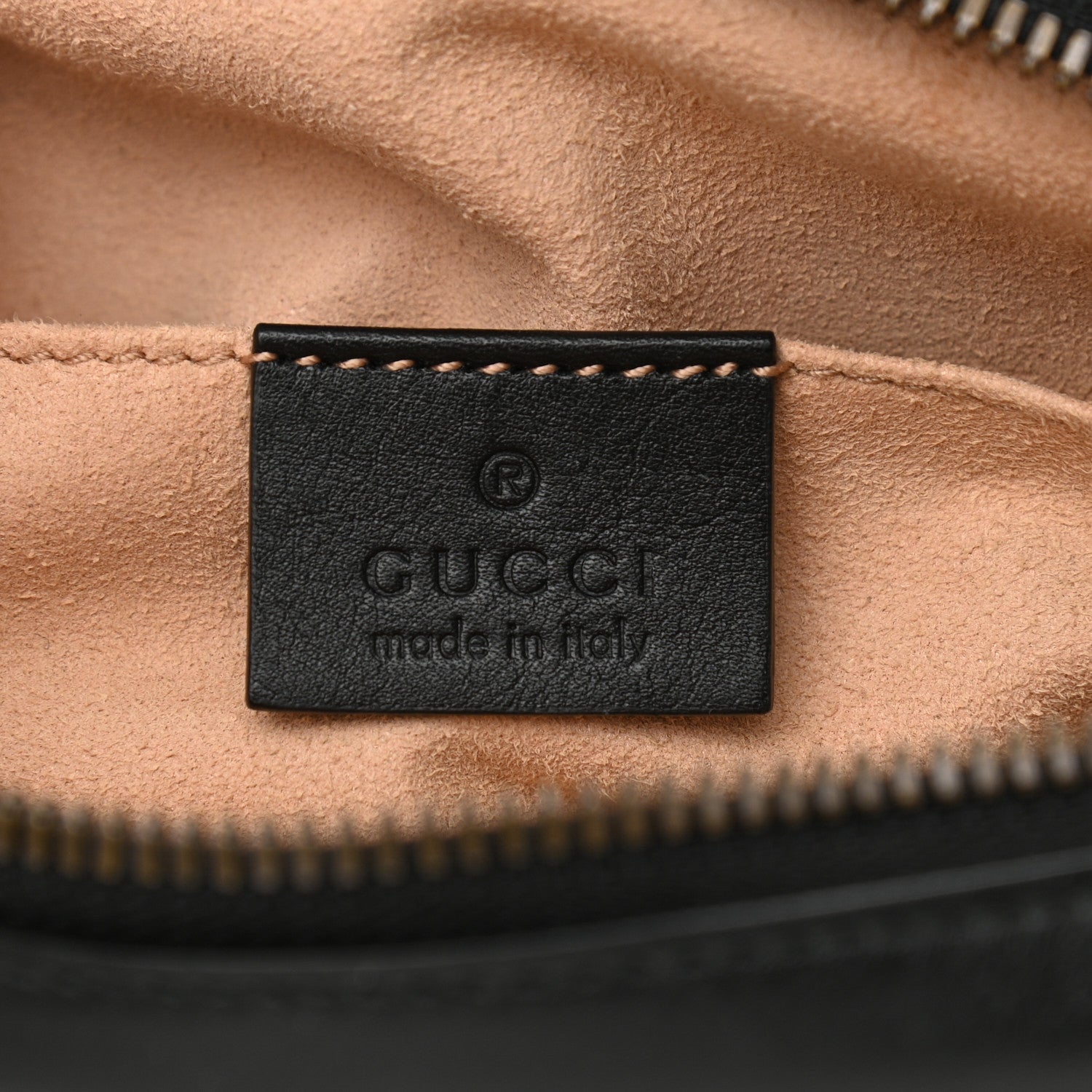 Gucci Calfskin Matelasse GG Marmont Belt Bag 85 34 Black 6 of 11