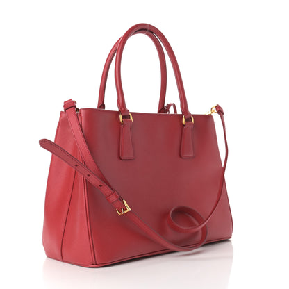 Prada Saffiano Medium Galleria Double Zip Tote Fuoco 3 of 17