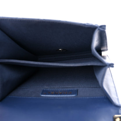 Chanel Calfskin Quilted North South Boy Flap Navy 5 of 9