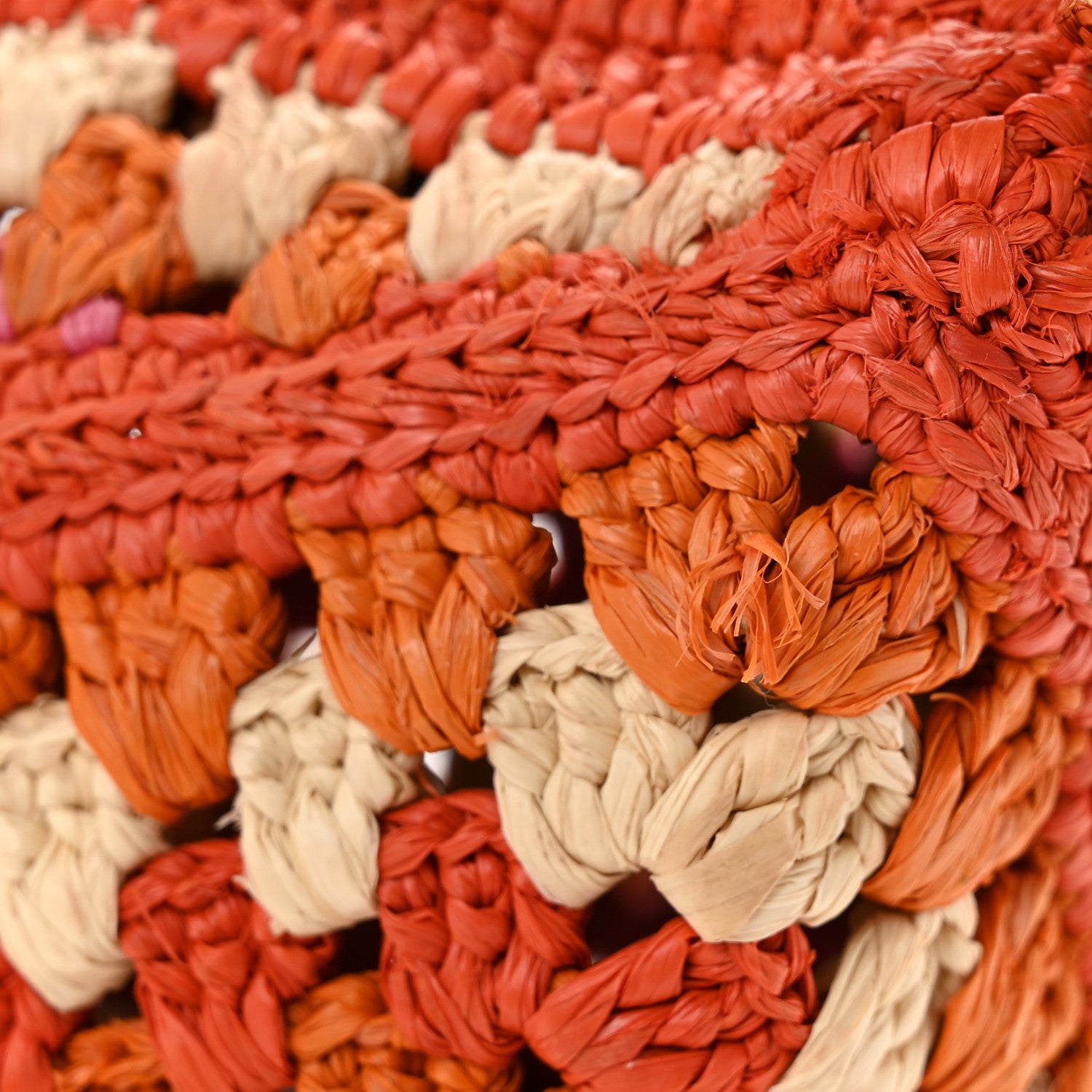 Loewe Raffia Crochet Paula's Ibiza Mini Puzzle Edge Bag Bright