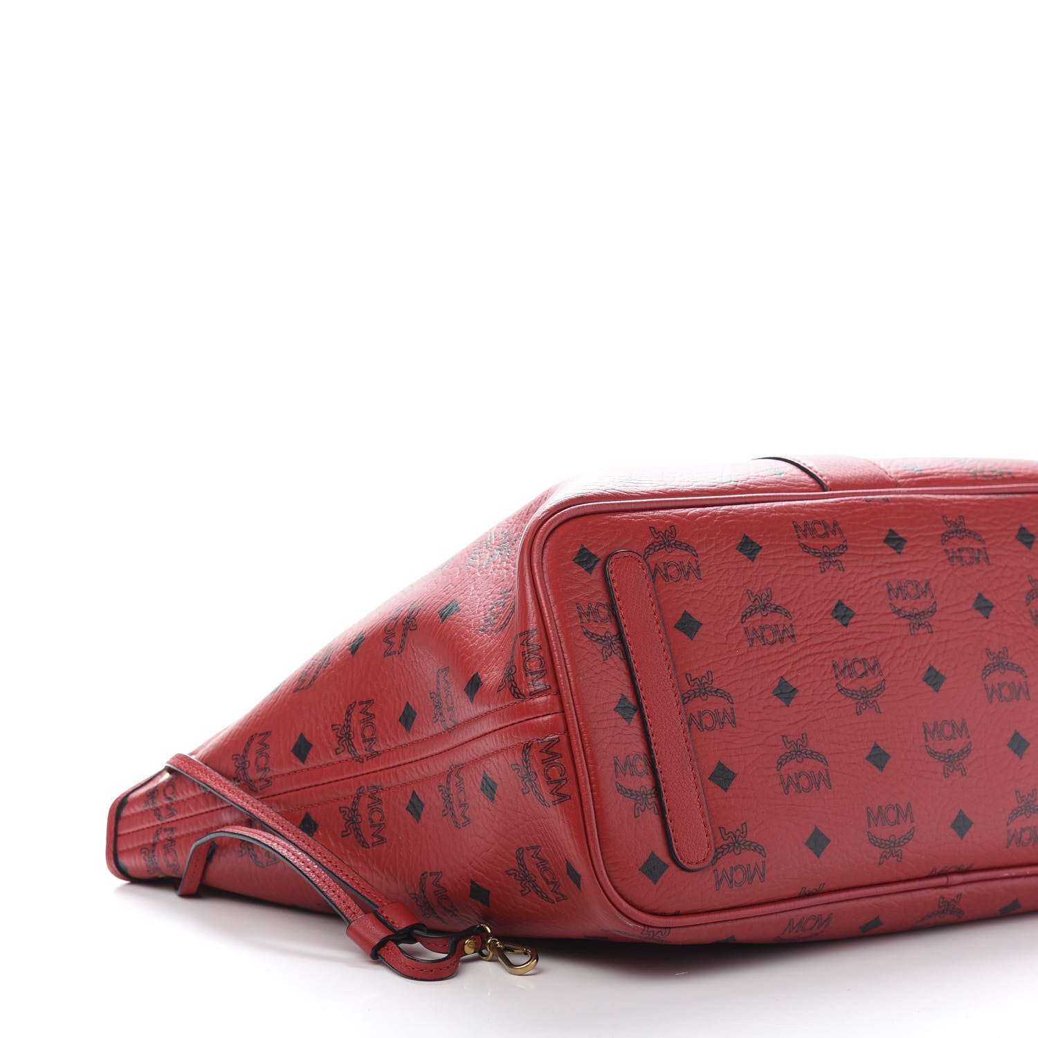 MCM Visetos Medium Liz Reversible Shopper Tote Ruby Red 6 of 20