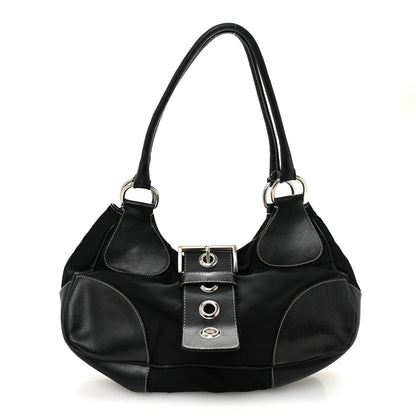 Prada Tessuto Nylon Moon Shoulder Bag Black 1 of 15
