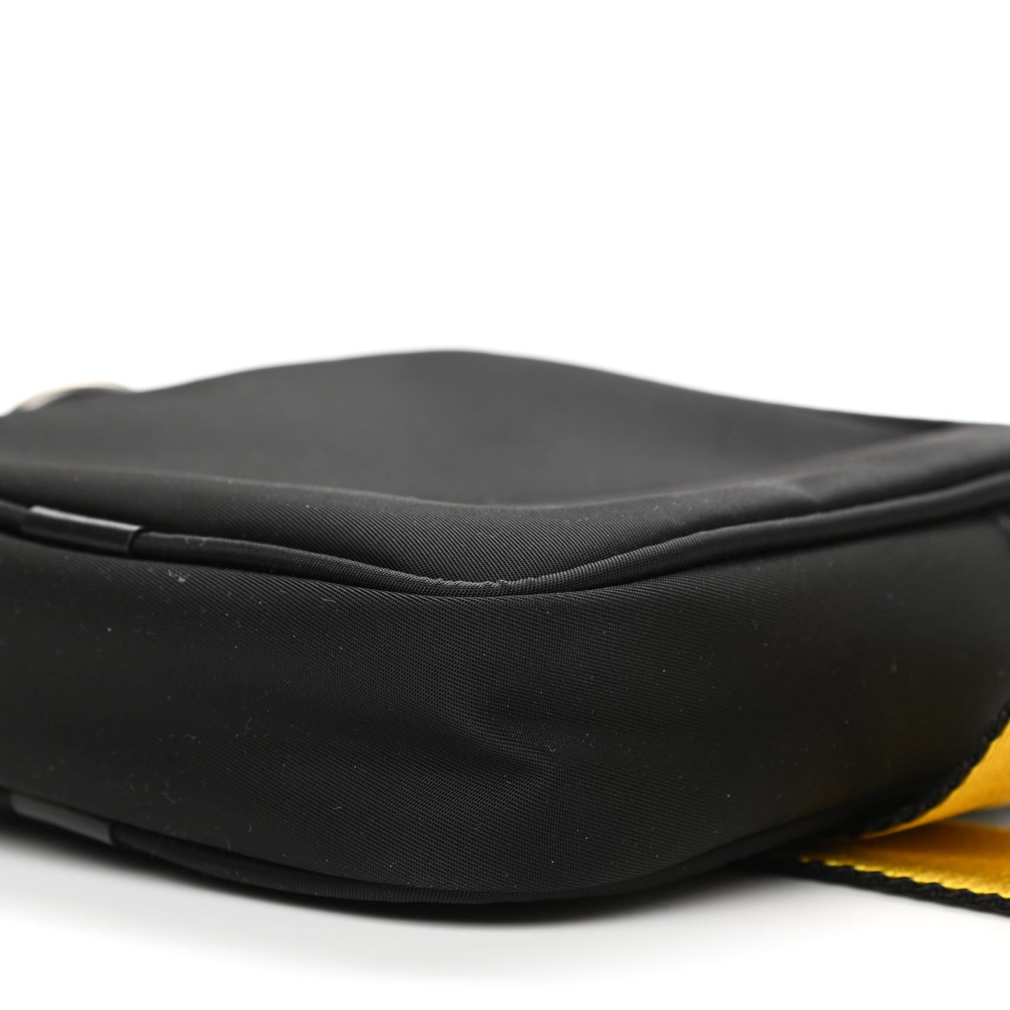 Nylon Logo Print Double Crossbody Bag Black