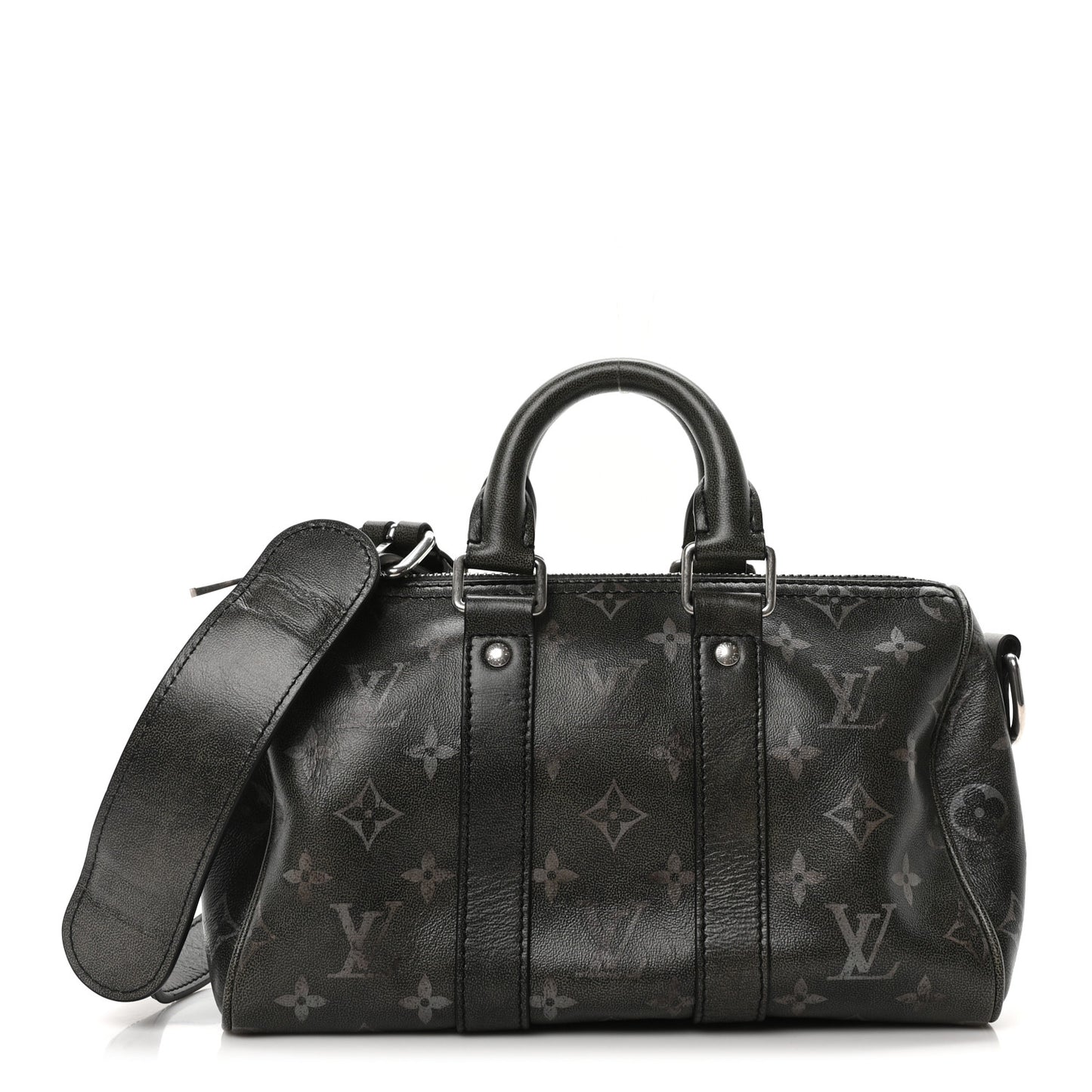Brushed Monogram Eclipse Keepall Bandouliere 25