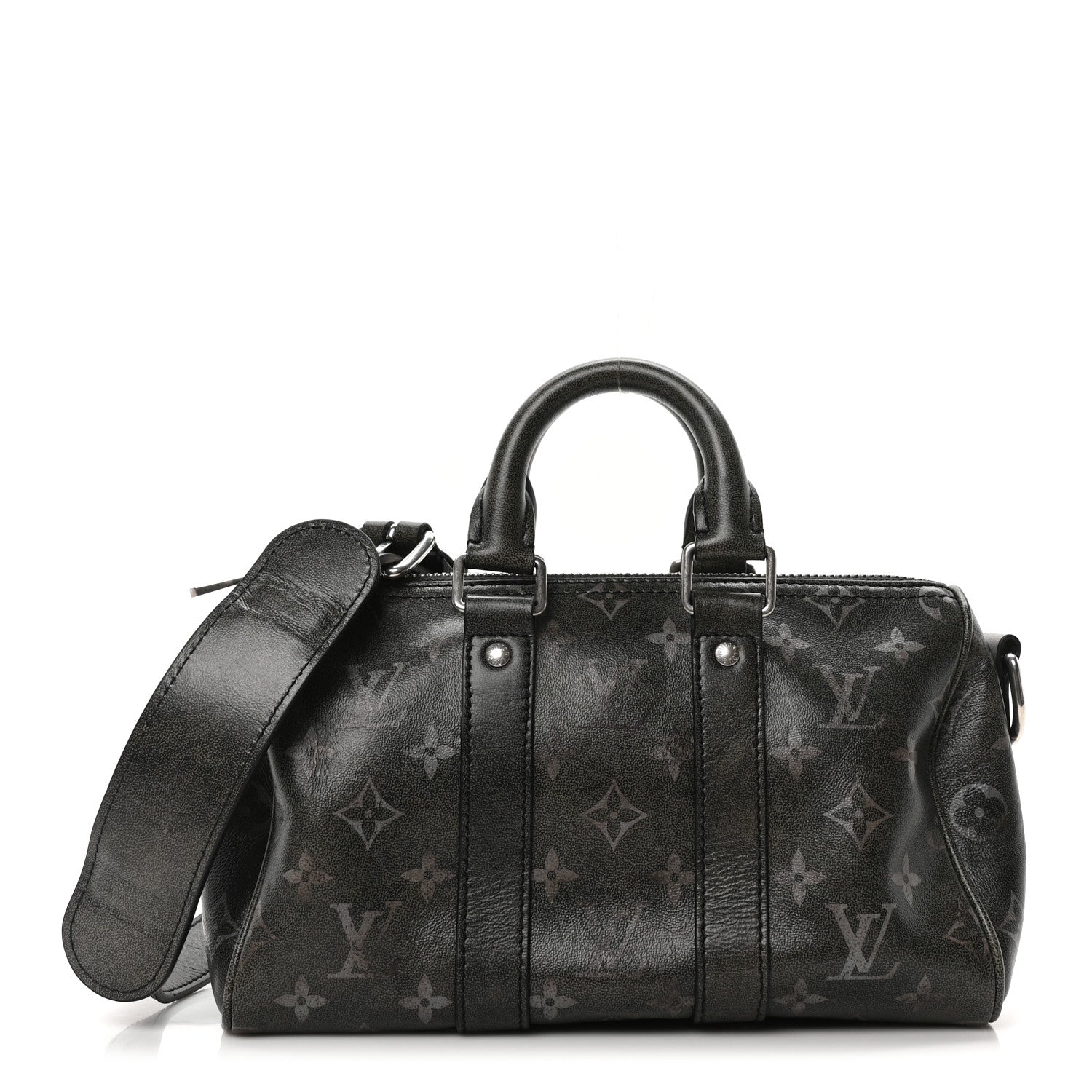 Louis Vuitton Brushed Monogram Eclipse Keepall Bandouliere 25 1 of 9