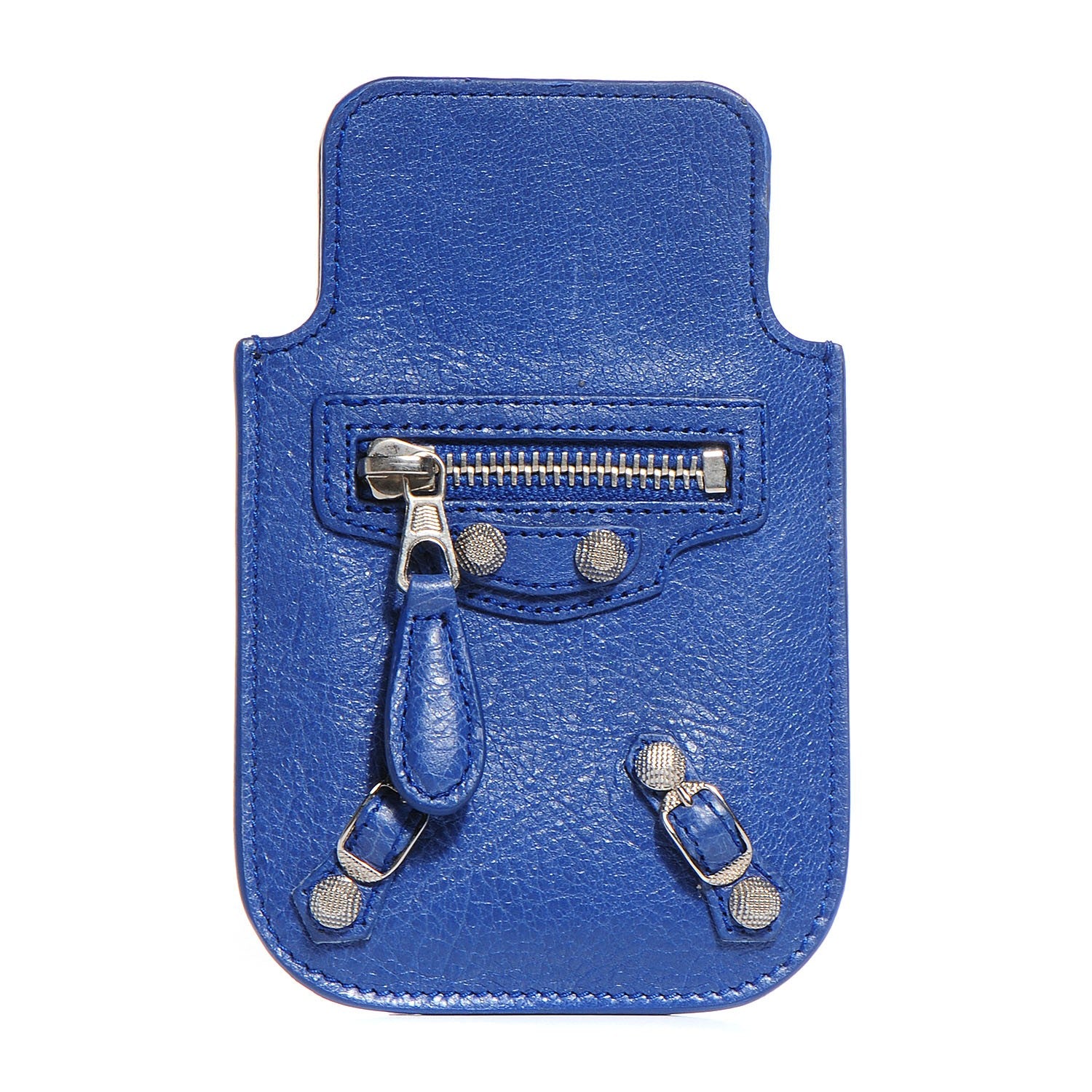 Balenciaga Agneau Giant Silver Hardware Smart Phone Case Bleuette 1 of 9