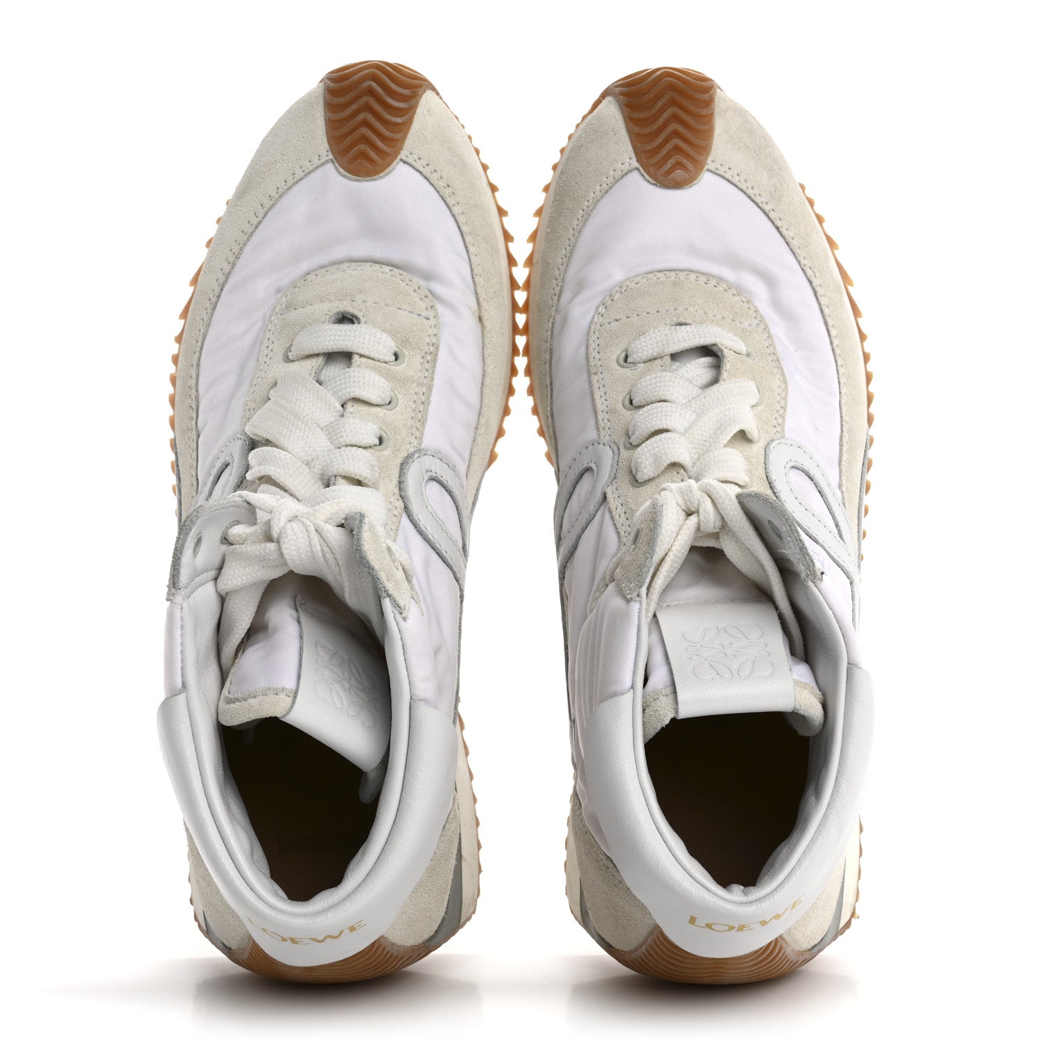 Loewe Nylon Suede Flow Retro Runner High Top Sneakers 37 White 2 of 13