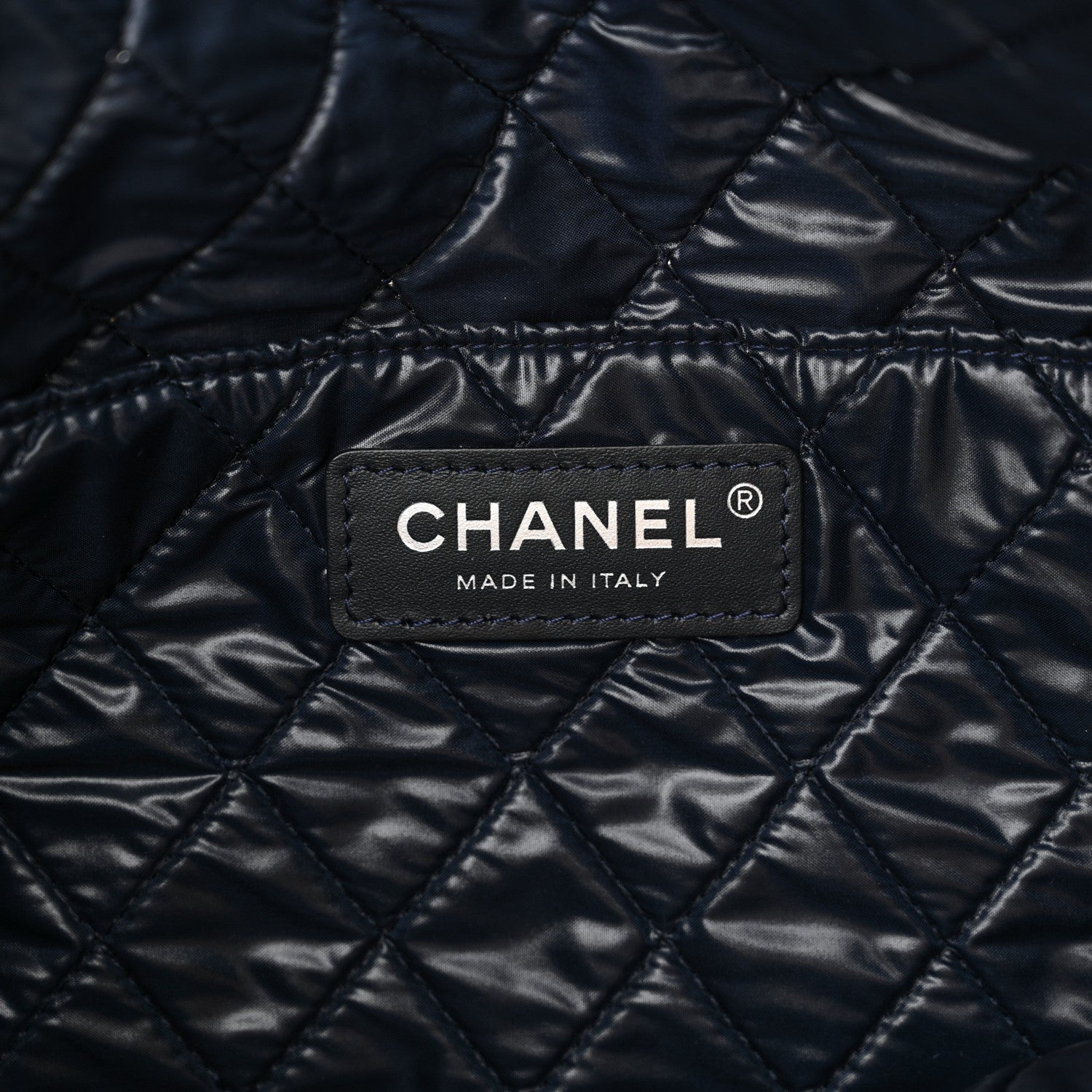 Chanel Nylon Cat Emoticon Tote Navy Silver 6 of 11